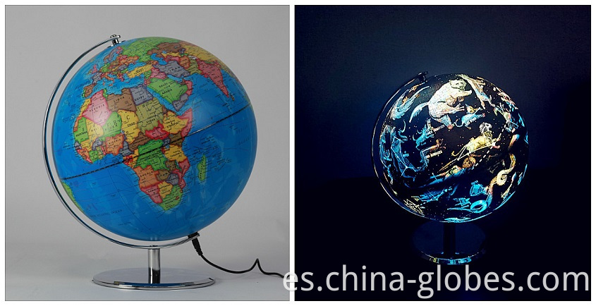 illuminated world globe lamp